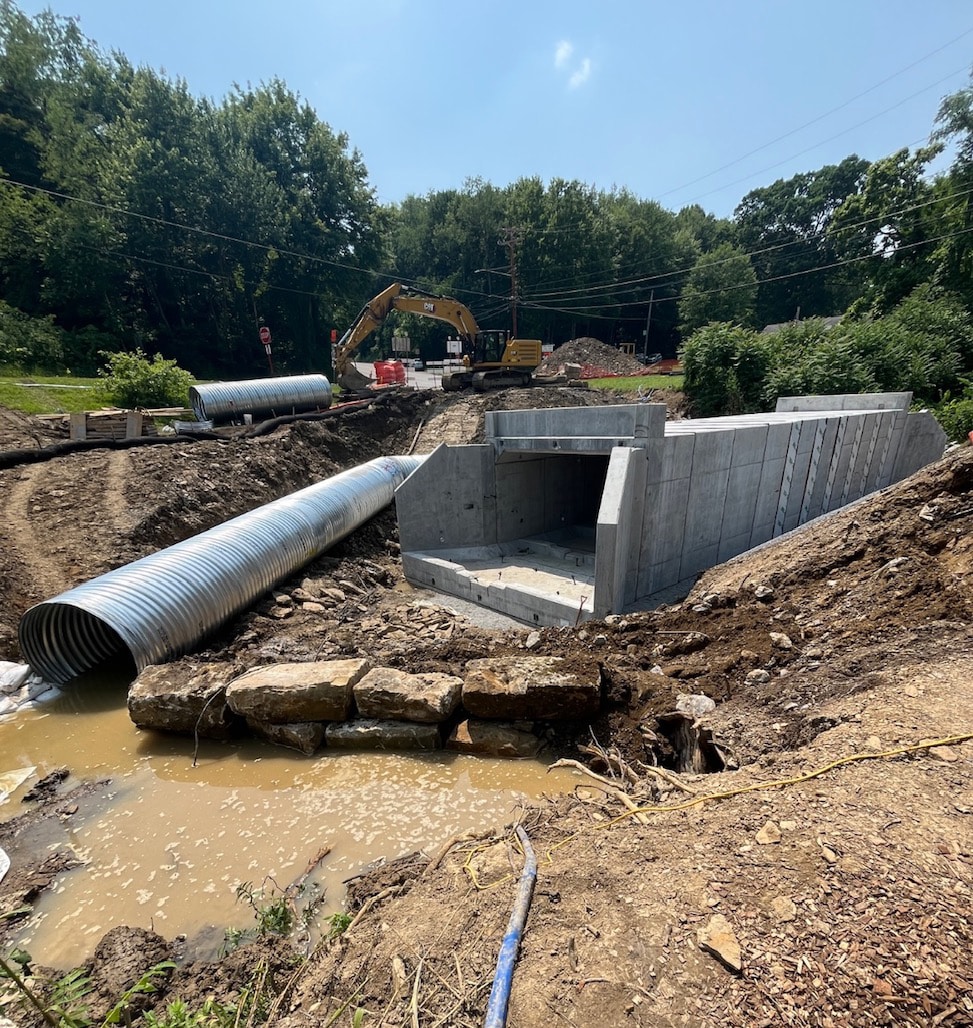 concrete culvert installation